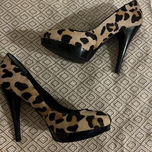 Black Animal Print Heels